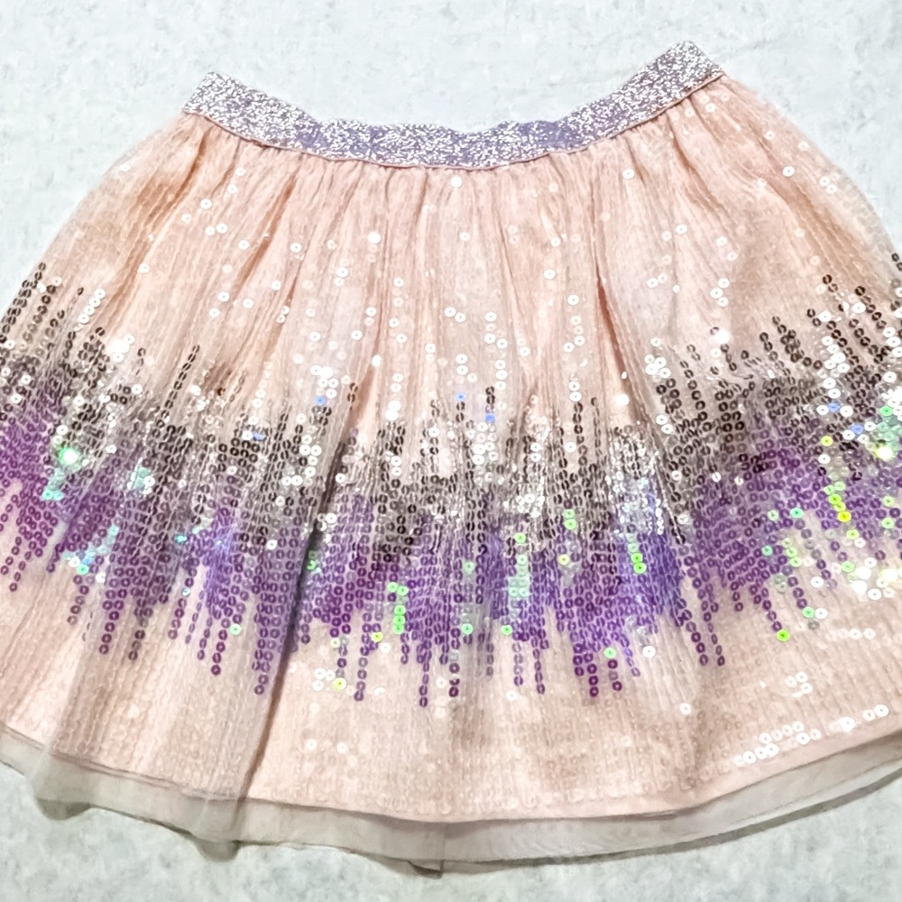 Girls' Sequin Party Skirt - Cat & Jack™ Blush Pink Ombre
